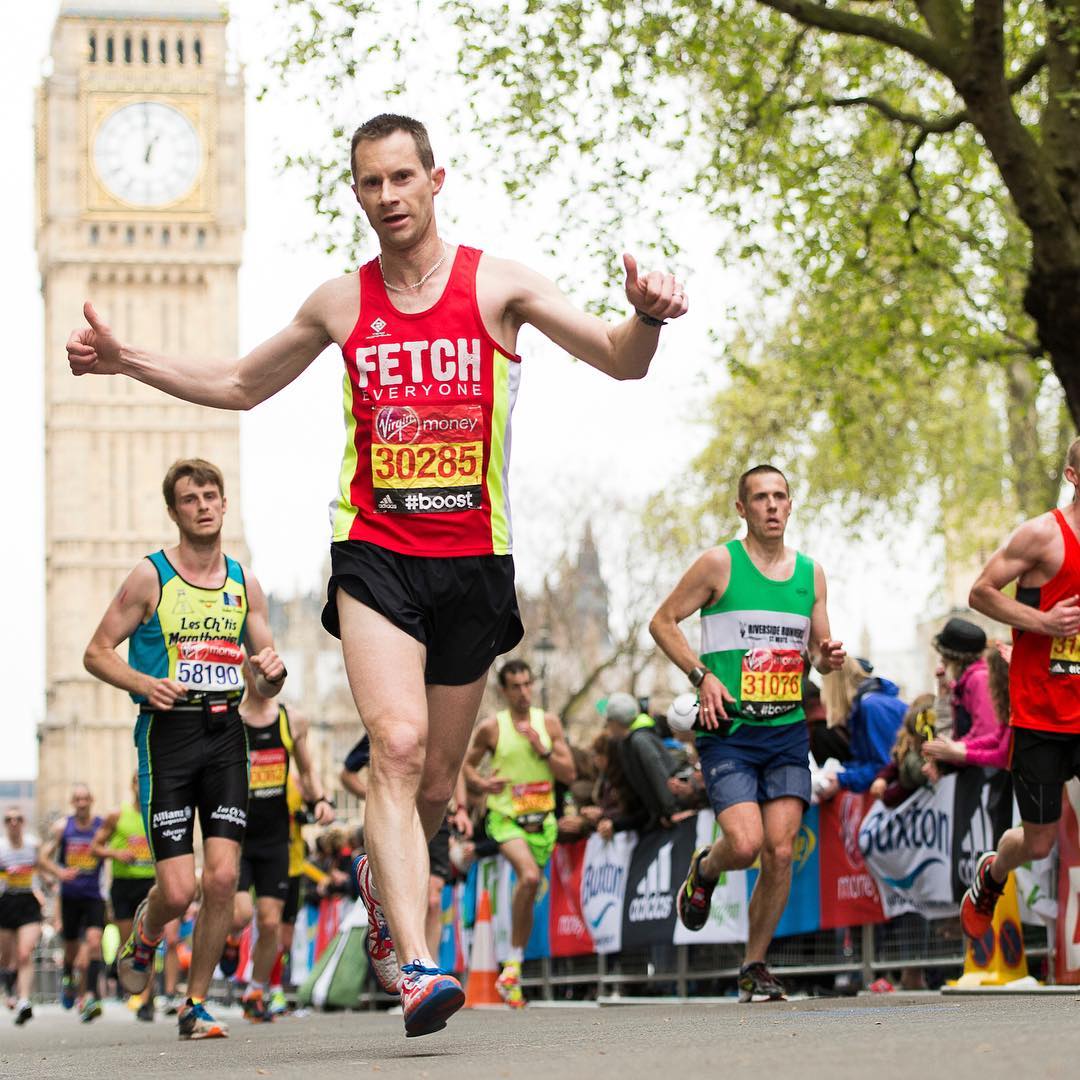 Me at the London Marathon in 2015