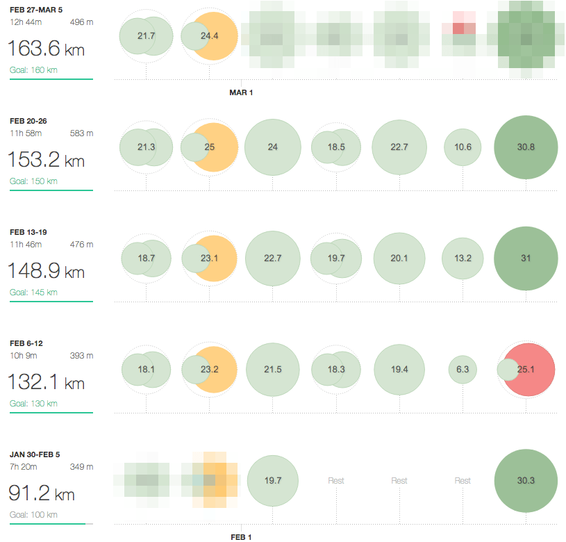 Strava log: February